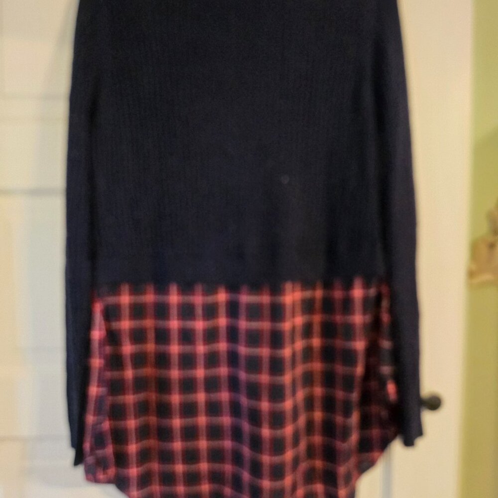 Venus Navy And Red Twofer Color Block Sweater - S… - image 2